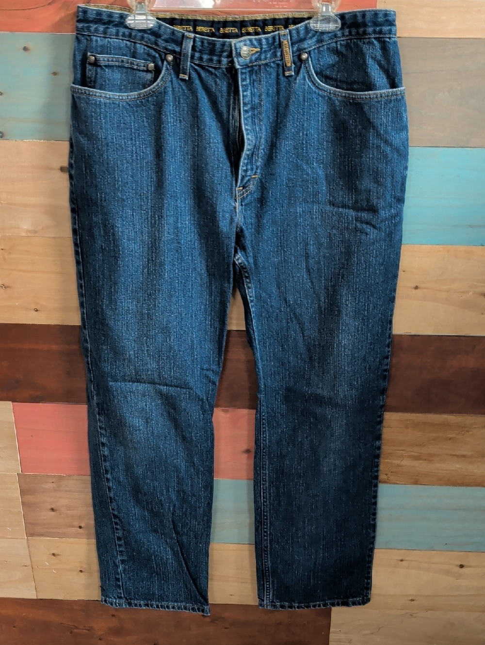 Straight-Leg Men's Jeans in Deep Indigo